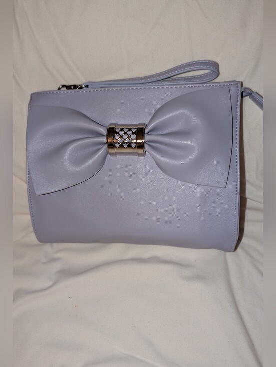 Betsey Johnson Handbags - Betsey Johnson Bow Wristlet Clutch Lavender GUC